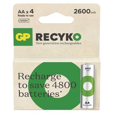 Nabíjecí baterie GP ReCyko 2600 mAh AA (HR6), 4 ks