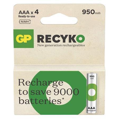 Nabíjecí baterie GP ReCyko 950 mAh AAA (HR03), 4 ks