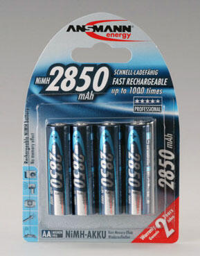 ANSMANN - nabíjecí baterie NiMH 2850 R6 (AA), 4 ks