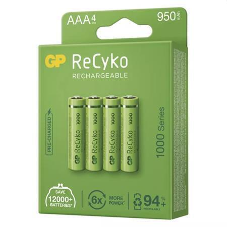 Nabíjecí baterie GP ReCyko 1000 AAA (HR03), 4 ks