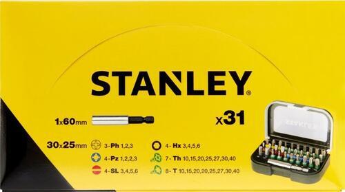 STANLEY STA60491 - 31 dílná sada 1/4" bitů s mag. držákem 60 mm - 3